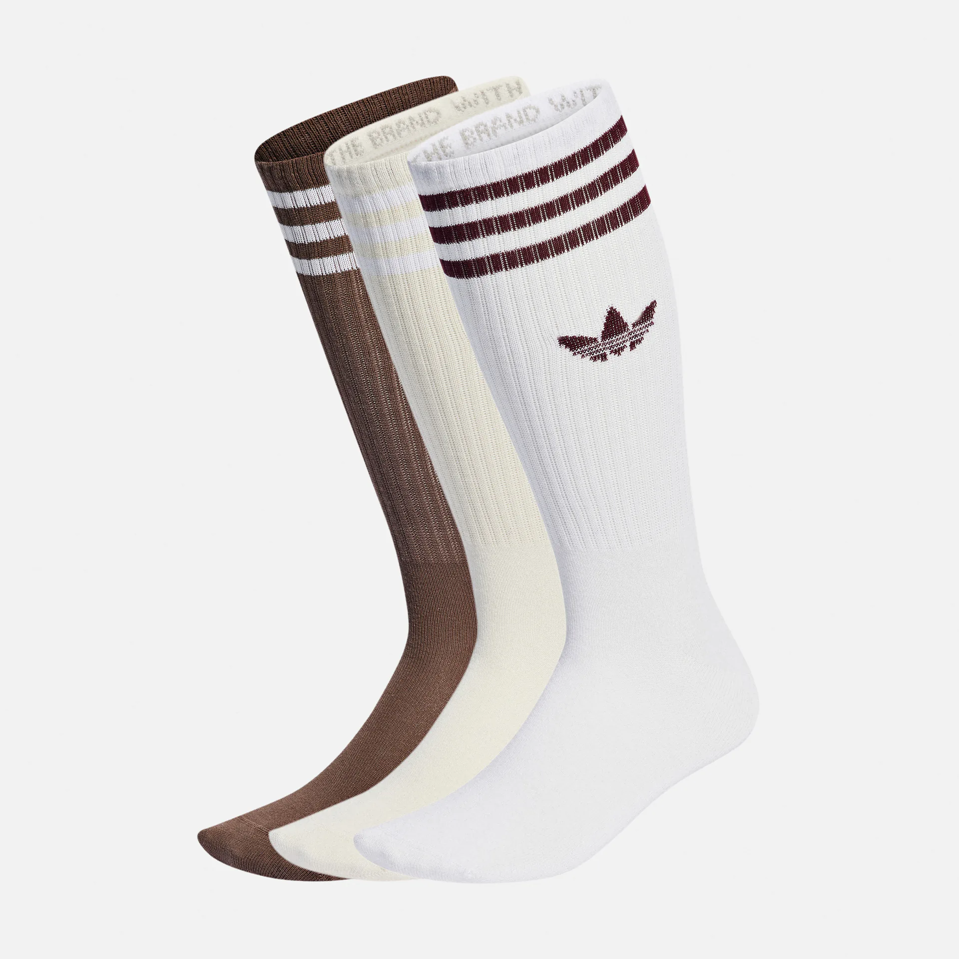 adidas Originals High Crew Socks Wonder White Earth Strata White